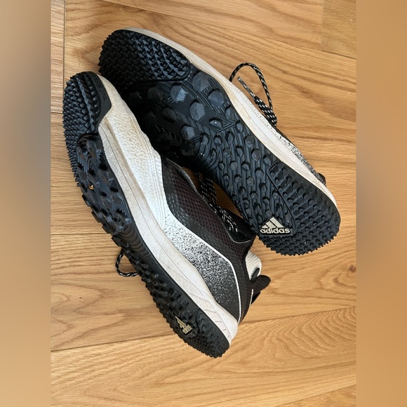 Adidas Icon Turf Black White Sneakers Baseball Shoes US 12 - Picture 3 of 6